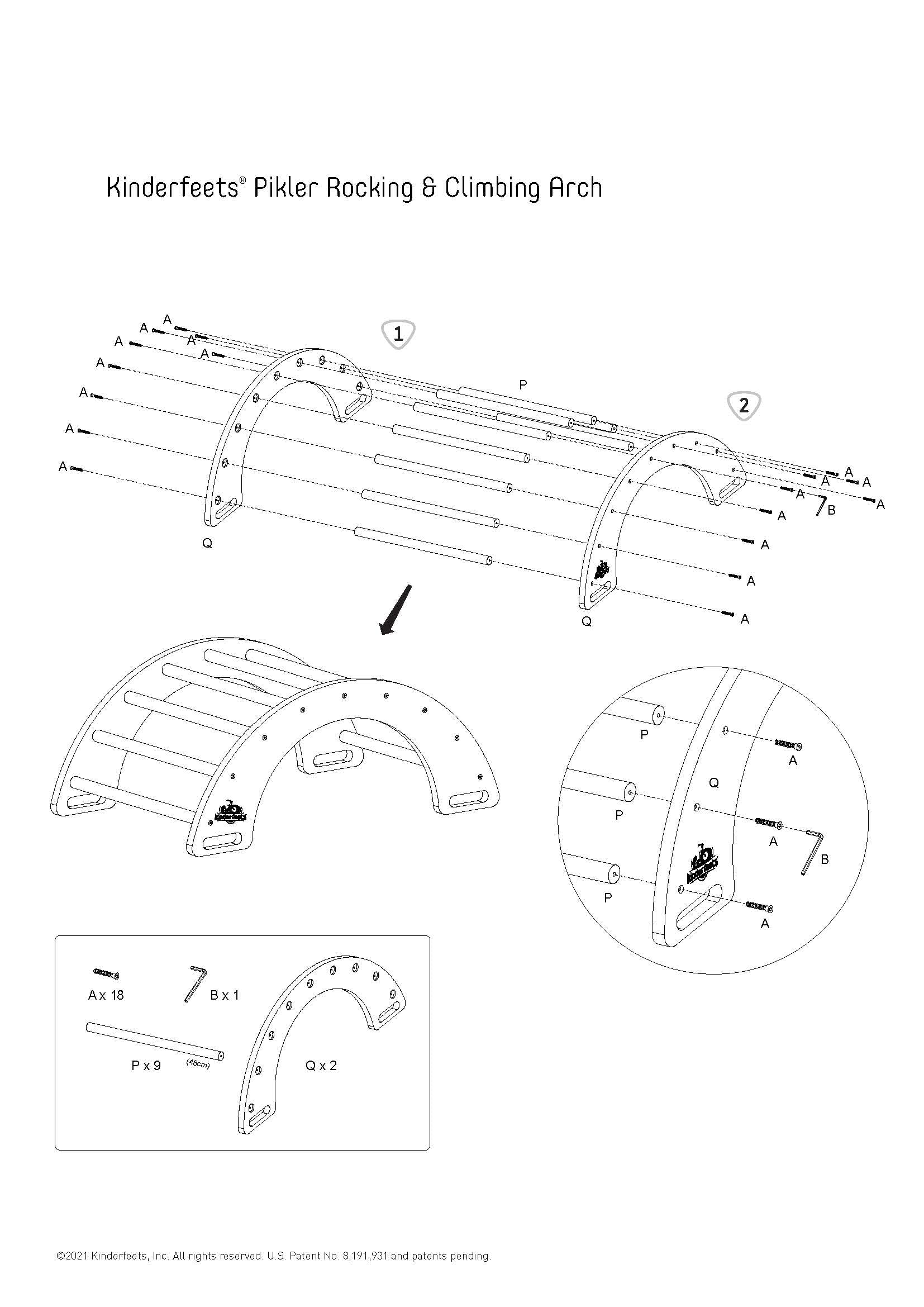 Rocking and Climbing Arch HARDWARE AB + Manual